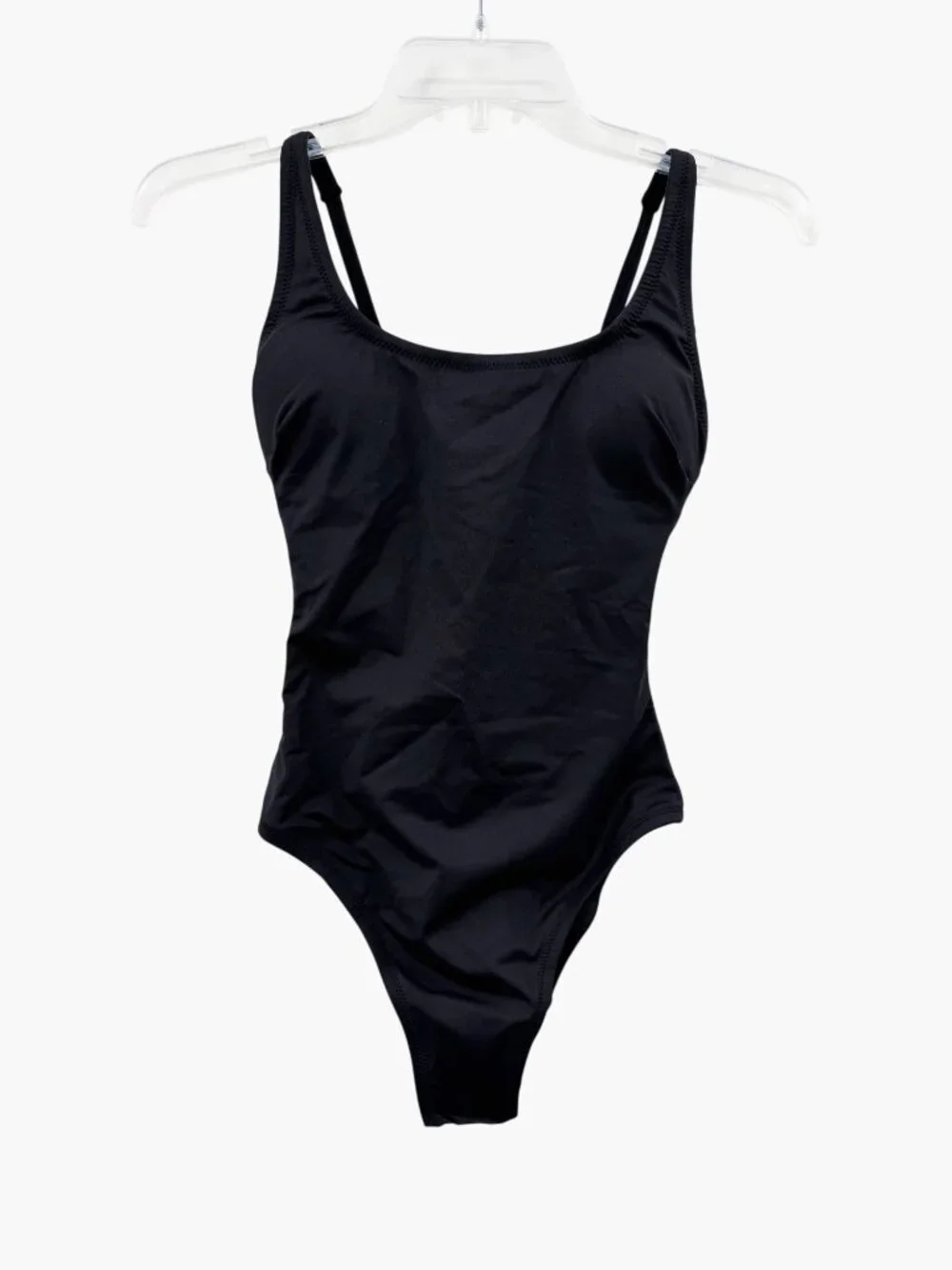 NEW Shade & Shore Shaping Square Neck Medium Coverage Swimsuit - Black - Size XS